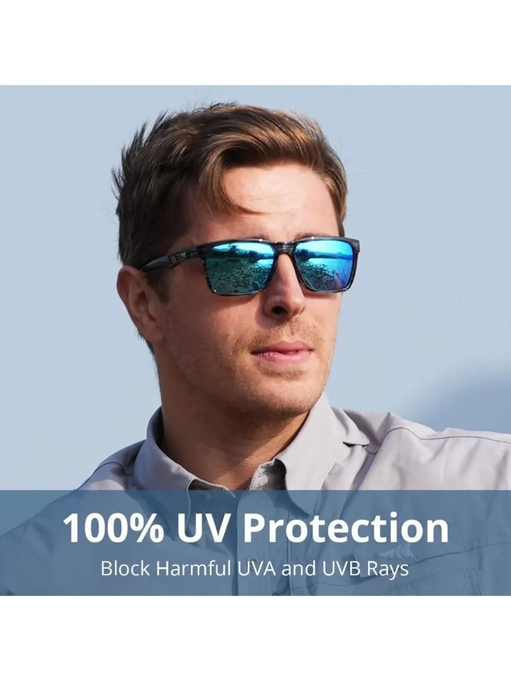 Polarized Sport Sunglasses for Men & Women | UV Protection, Lightweight, Durable